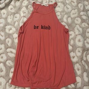 Adorable pink “be kind” halter/tank top! Size: M